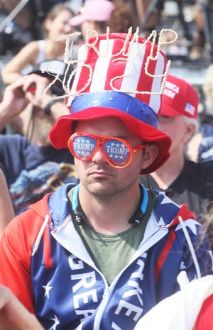 A supporter of former President Donald Trump attends a rally June 26 at the Lorain County Fairgrounds in Ohio.